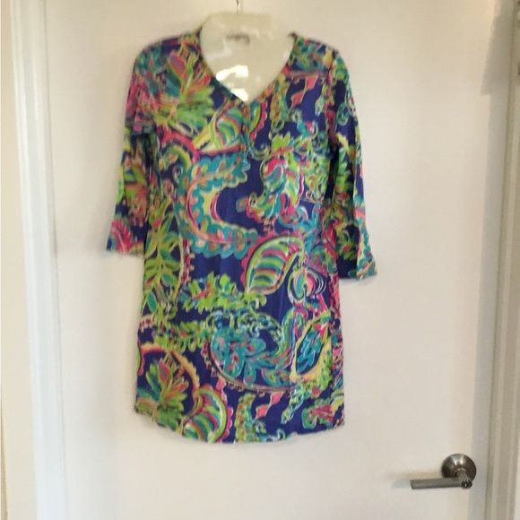 Lilly Pulitzer Blue and Green Mini Dress - Picture 4 of 9